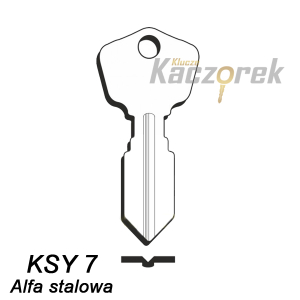 Płaski 007 - Alfa stalowa KSY7 - klucz surowy